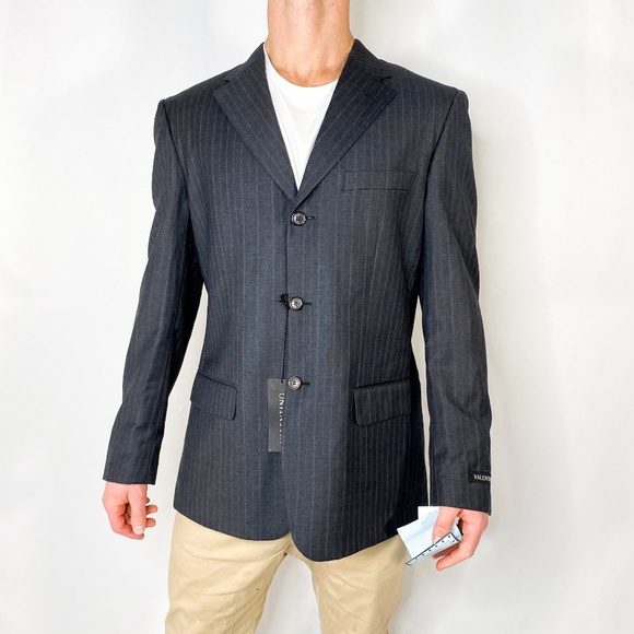 Valentino Other - VALENTINO Men's Grey Pin Stripe Wool Suit Jacket